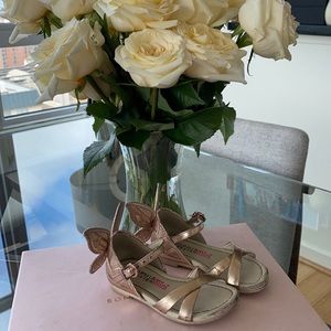 Sophia Webster rose gold butterfly sandals